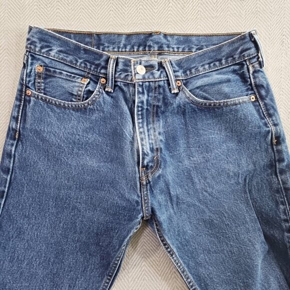Levi's 505 Men's Jeans Size W33 L32 Classic Fit Straight Leg Blue Denim EUC - Picture 9 of 15
